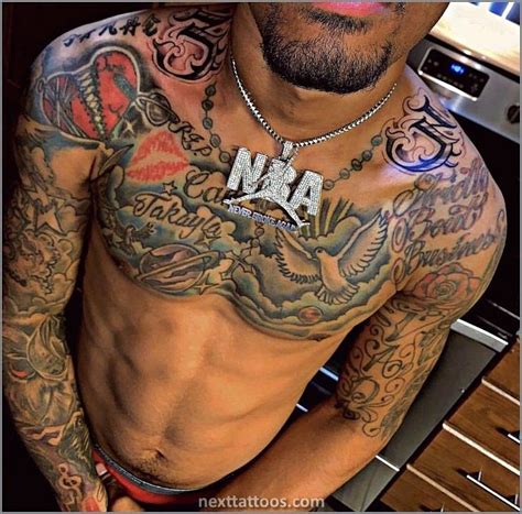 Chest Tattoos For Men Small and Big | Chest tattoo men, Chest piece ...