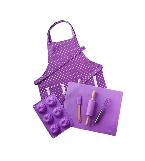 Purple Children's Baking Set with Matching Personalized Apron by Dikor | Kids baking set, Baking ...