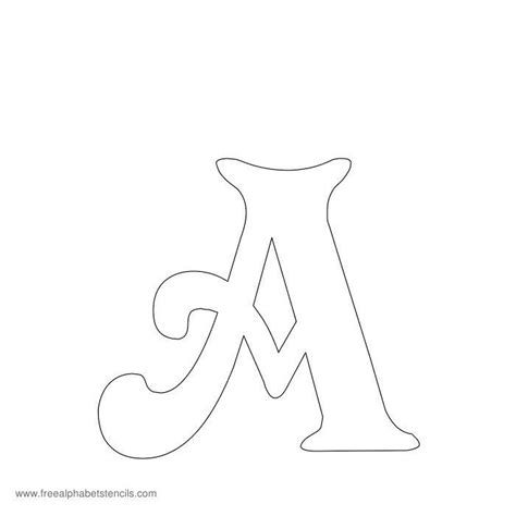 Spiral Decorative Victorian Alphabet Stencils | Free printable letter ...