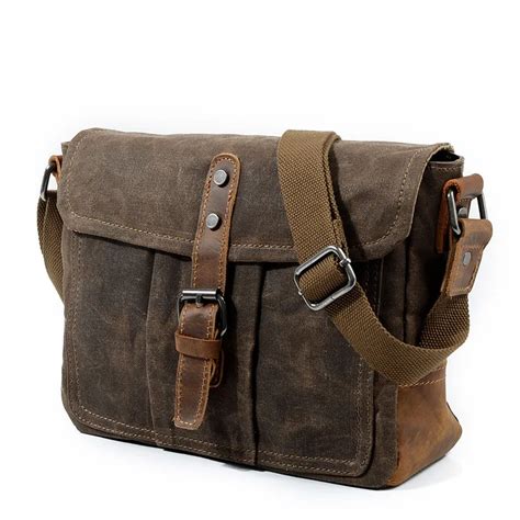 AUGUR Canvas Messenger Bag For Men's Shoulder bag Vintage Satchel Man ...