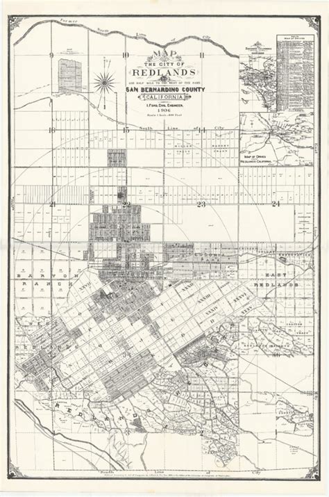 1906 Map of Redlands – Redlands Area Historical Society