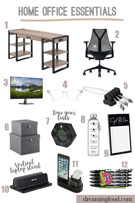 Top 12 Must-Have Home Office Essentials | Work | Dreaming Loud