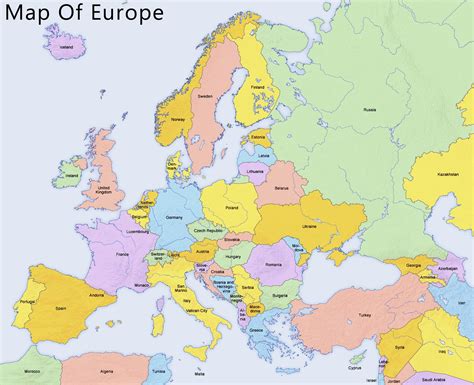 A map of Europe with only straight lines, but each line is ...