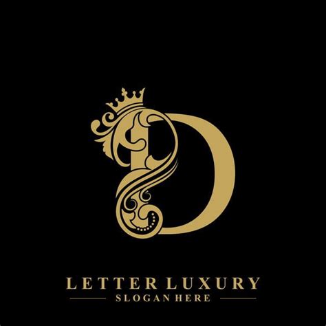 D Letter Logo Vector Hd Images, Initial Letter D Luxury Beauty Flourishes Ornament With Crown ...