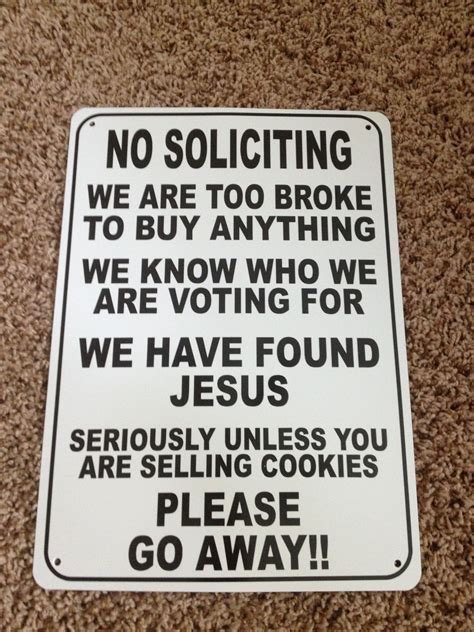 Funny No Soliciting Sign Printable - Printable Word Searches