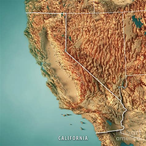 California 3D Elevation Map