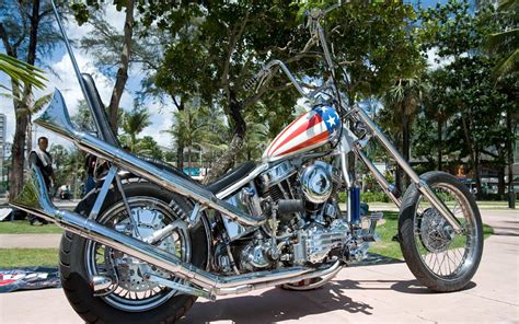 Silver chopper motorcycle, Harley Davidson, Easy Rider HD wallpaper ...