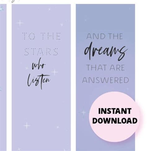 Printable Bookmarks ACOTAR PRINTABLE Instant Download | Etsy