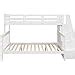 Amazon.com: Rockjame Bunk Bed with Stairway, Wood Bedroom Furniture ...