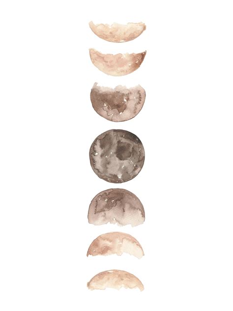 Moon Phases Art Print Wallpaper | Happywall