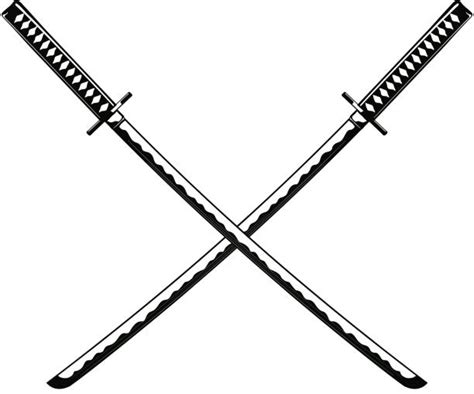 Crossed Sharp Samurai Katana Swords Concept Vector Im - vrogue.co