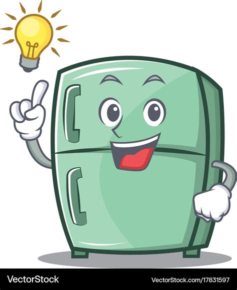 Have an idea cute refrigerator character cartoon Vector Image