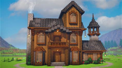 Minecraft: How To Build A Dark Oak House | Tutorial | Minecraft house designs, Easy minecraft ...