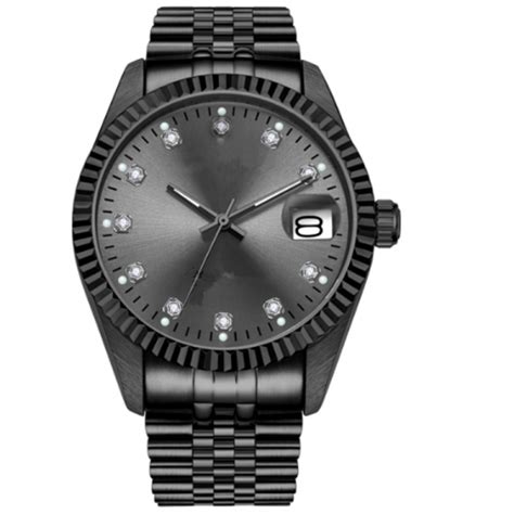 Black watch with diamond Luxury watches for woman Minimalist watches men