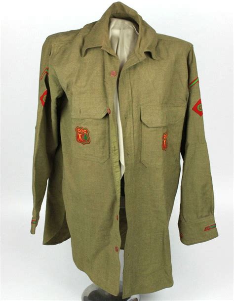 1930’s CCC Civilian Conservation Corps US Army Uniform Shirt w/ Patches ...