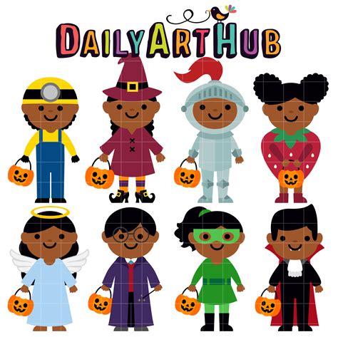 Halloween Costume Kids Clip Art Set – Daily Art Hub – Free Clip Art ...