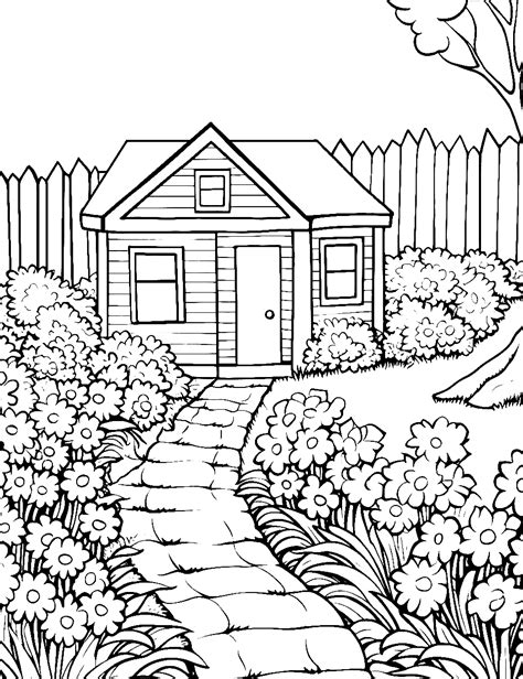 35 House Coloring Pages: Printable Sheets