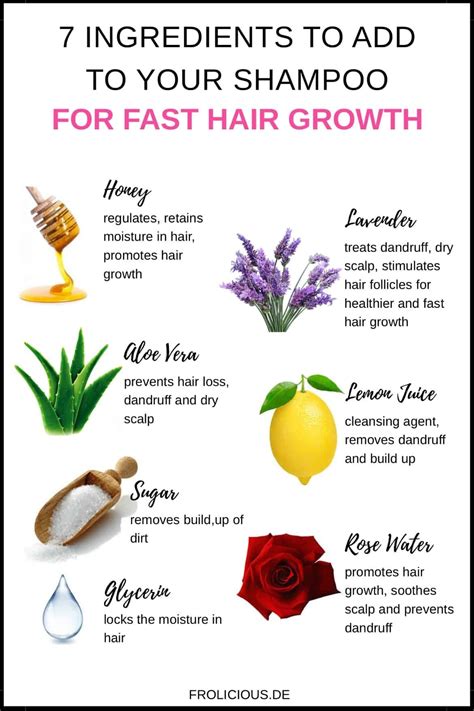 7 Ingredients You Should Add To Your Shampoo For Fast Hair Growth | Hair growth, Hair growth ...