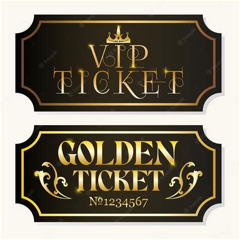 Premium Vector | Vip and golden tickets