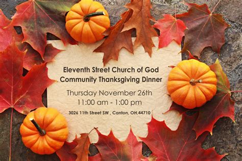 Free Community Thanksgiving Dinner - Eleventh Street Church of God