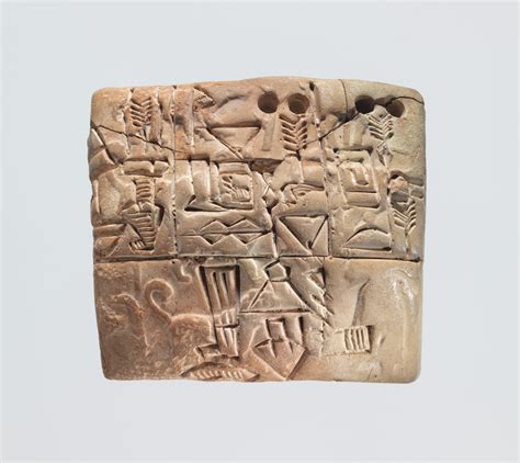 Cuneiform tablet: administrative account of barley distribution with ...