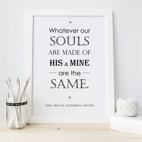 Wuthering Heights Quote Print - Literary Emporium Romantic Quote Print ...