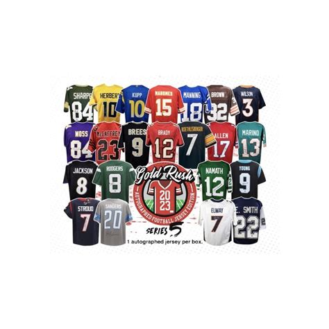 2023 Gold Rush Autographed Football Jersey Series 5 6-Box Case Random ...