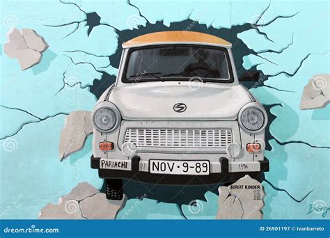 East Side Gallery, Berlin Wall. Trabant Car. Editorial Photo | CartoonDealer.com #26901197