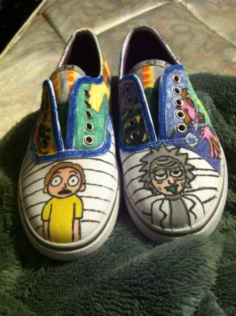 I made some Rick and Morty fan art shoes recently. #RickandMorty # ...