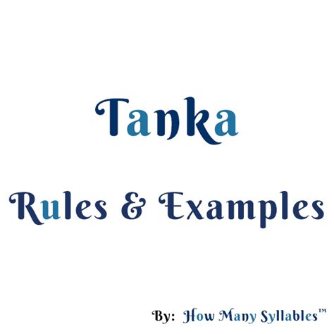 Tanka Rules & Examples