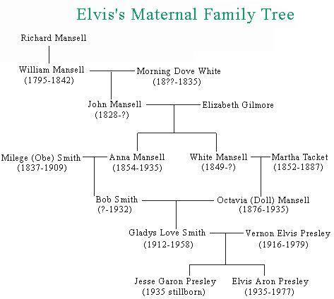 Elvis's Maternal Family Tree. | Elvis presley, Elvis presley family, Elvis presley news