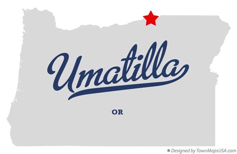 Map of Umatilla, OR, Oregon