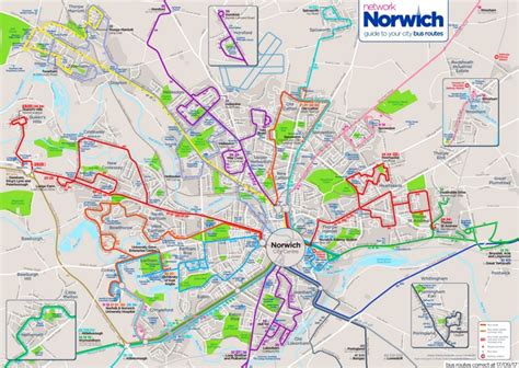 Norwich bus map - Ontheworldmap.com