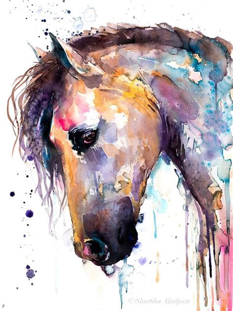 Watercolor Horse Painting, Watercolor Animals, Painting Prints, Art Painting, Art Prints, Tattoo ...