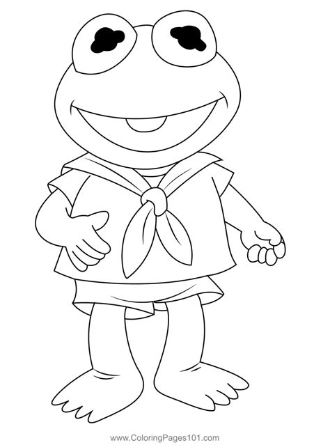 Baby Kermit Coloring Page for Kids - Free Muppet Babies Printable ...