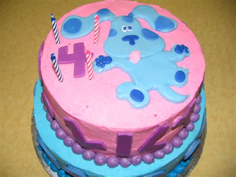 Pink and Teal: Blue's Clues Birthday Cake