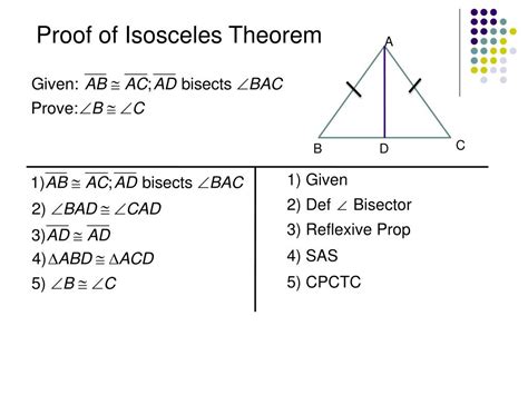 PPT - The Isosceles Triangle Theorems PowerPoint Presentation, free ...