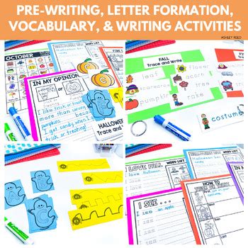 OCTOBER Preschool Writing Center - Printables and Activities by Just Reed