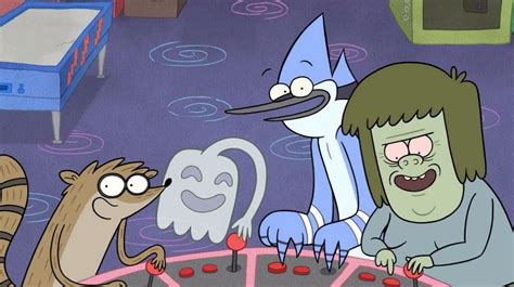 Regular Show. Rigby, Mordecai, Muscle man and High five ghost | Regular show, The mighty boosh ...