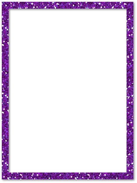 Purple Glitter Frame for Scrapbooking