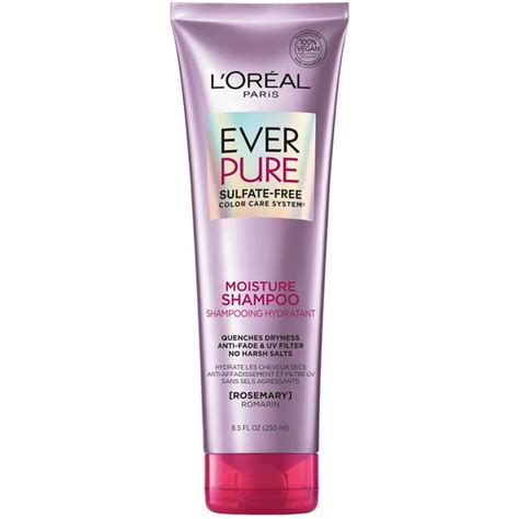 L'Oreal Paris Moisture Sulfate Free Shampoo for Dry Hair, EverPure, 8.5 ...