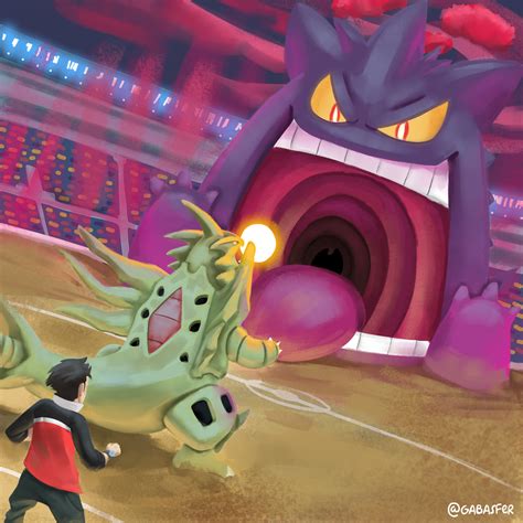 ArtStation - Mega Tyranitar Vs Gengar Dynamax