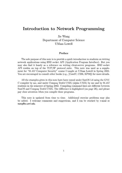 Introduction to Network Programming - Computer Science