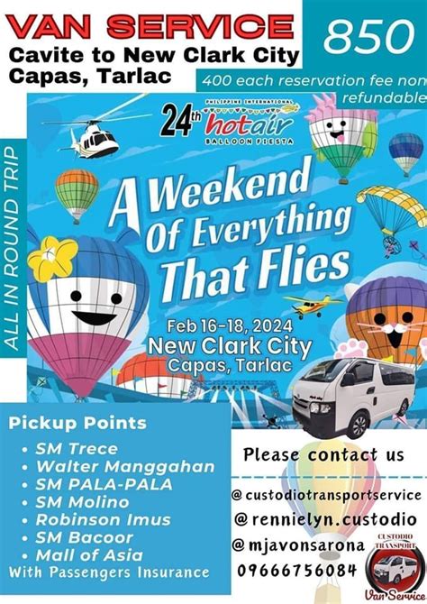 Philippine International Hot Air Balloon Fiesta Tickets, Carpool