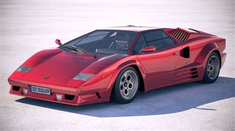 Lamborghini Countach LP500 Anniversary Bonneville - 3D Model by SQUIR