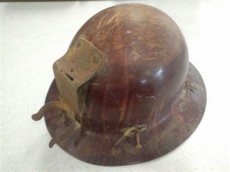 Vintage Miners Safety Helmet Hard Hat Full Brim | #1929809347