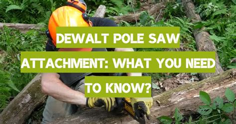 DeWalt Pole Saw Attachment: What You Need to Know? - PoleSawGuide