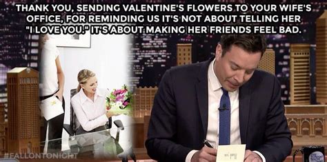 Jimmy Fallon thank you notes | Jimmy fallon, Sent valentine, Tonight show