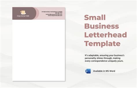 Small Business Letterhead Template in Word - Download | Template.net