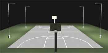 Custom Designed Full Court Basketball Lighting System Alameda CA